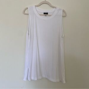 J. Jill White Boxy Tank Top Relaxed Fit